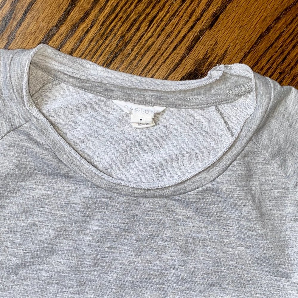 Caslon Bottom Tie Crew Gray Sweatshirt, Medium, Like New. - Picture 4 of 4